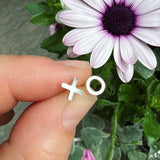 "XO" Sterling Silver Post Earrings
