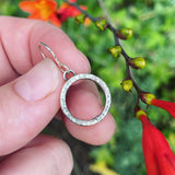Sterling Silver Textured Circles- Medium