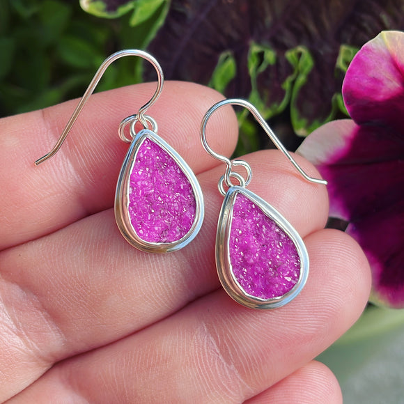 Cobalto Calcite and Sterling Silver Earrings