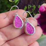 Cobalto Calcite and Sterling Silver Earrings