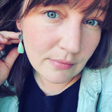 Marston Marble, Variscite and Sterling Silver Earrings