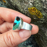 Chrysocolla and Sterling Silver Ring