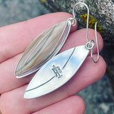 Blue Mountain Jasper and Sterling Silver Earrings