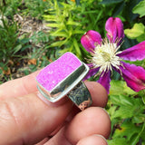 Cobalto Calcite and Sterling Silver Ring