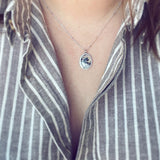 Snow Chalcedony and Sterling Silver Pendant