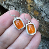 Honeycomb Chalcedony and Sterling Silver Earrings