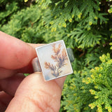 Dendritic Agate and Sterling Silver Ring