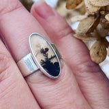 Dendritic Agate and Sterling Silver Ring