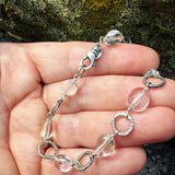 Clear Quartz and Sterling Silver Bracelet