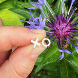 "XO" Sterling Silver Post Earrings