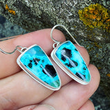 Chrysocolla and Sterling Silver Earrings