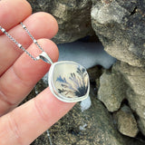 Dendritic Agate and Sterling Silver Pendant