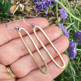 Brass and Sterling Silver Earrings