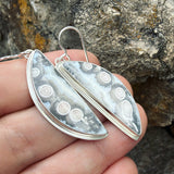 Orbicular Agate and Sterling Silver Earrings