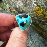 Chrysocolla and Sterling Silver Ring