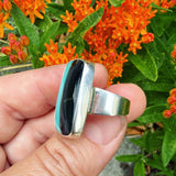 Opalized Wood and Sterling Silver Ring