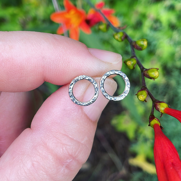 Sterling Silver Textured Circles- Small