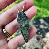 Rainbow Pyrite and Sterling Silver Pendant