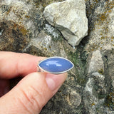 Blue Chalcedony and Sterling Silver Ring