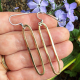 Brass and Sterling Silver Earrings