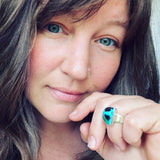 Chrysocolla and Sterling Silver Ring