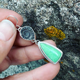 Marston Marble, Variscite and Sterling Silver Earrings