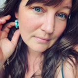Chrysocolla and Sterling Silver Earrings