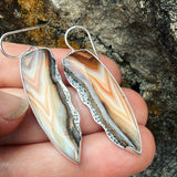 Sumatran Agate and Sterling Silver Earrings