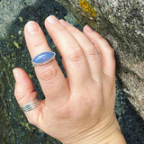 Blue Chalcedony and Sterling Silver Ring