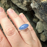 Blue Chalcedony and Sterling Silver Ring
