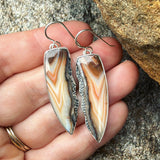 Sumatran Agate and Sterling Silver Earrings