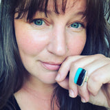 Opalized Wood and Sterling Silver Ring