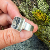 Dendritic Quartz and Sterling Silver Ring