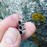 Tube Drop Sterling Silver Earrings