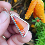 Carnelian and Sterling Silver Earrings