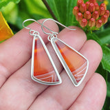 Carnelian and Sterling Silver Earrings