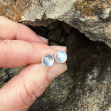 Moonstone and Sterling Silver Studs