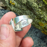 Dendritic Quartz and Sterling Silver Ring