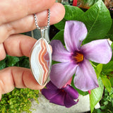 Malawi Agate and Sterling Silver Pendant