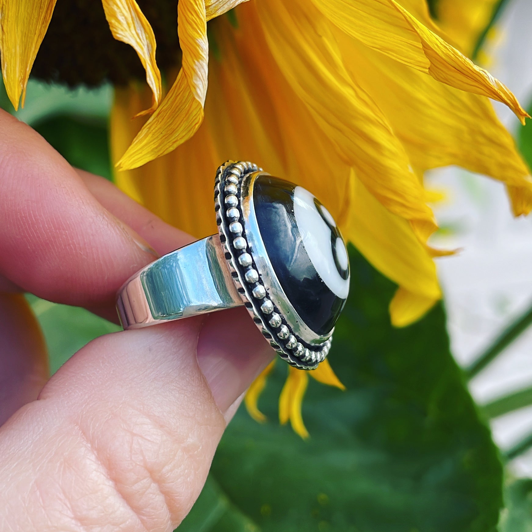 8-Ball and Sterling Silver Ring – Sarah Weber Silversmith