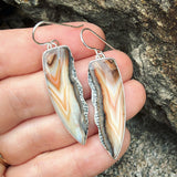 Sumatran Agate and Sterling Silver Earrings