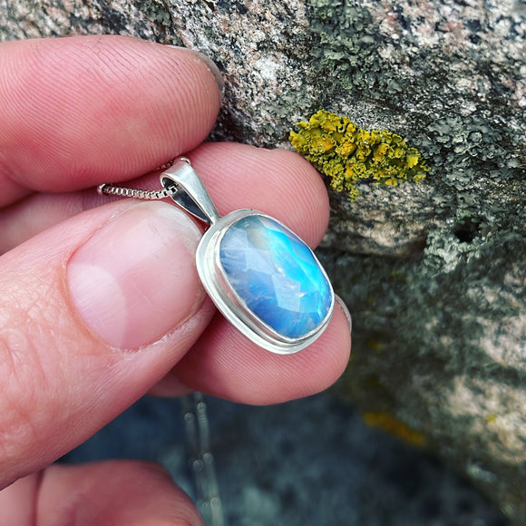 Moonstone and Sterling Silver Pendant