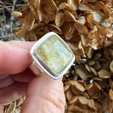 Rutilated Quartz and Sterling Silver Ring