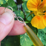 Cultured Sea Glass (Yellow) and Sterling Silver Earrings