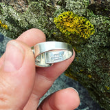 Egyptian Turquoise, 14K Gold and Sterling Silver Ring