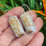 Orbicular Jasper and Sterling Silver Earrings