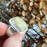 Rutilated Quartz and Sterling Silver Ring