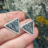 Meteorite and Sterling Silver Earrings