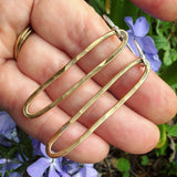 Brass and Sterling Silver Earrings