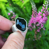 Black Obsidian and Sterling Silver Ring